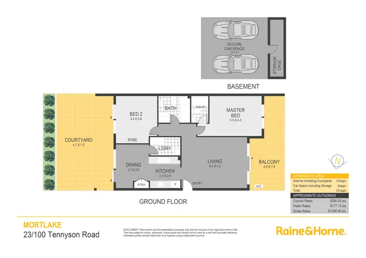 Floorplan of Homely apartment listing, 23/100 Tennyson Road, Mortlake NSW 2137