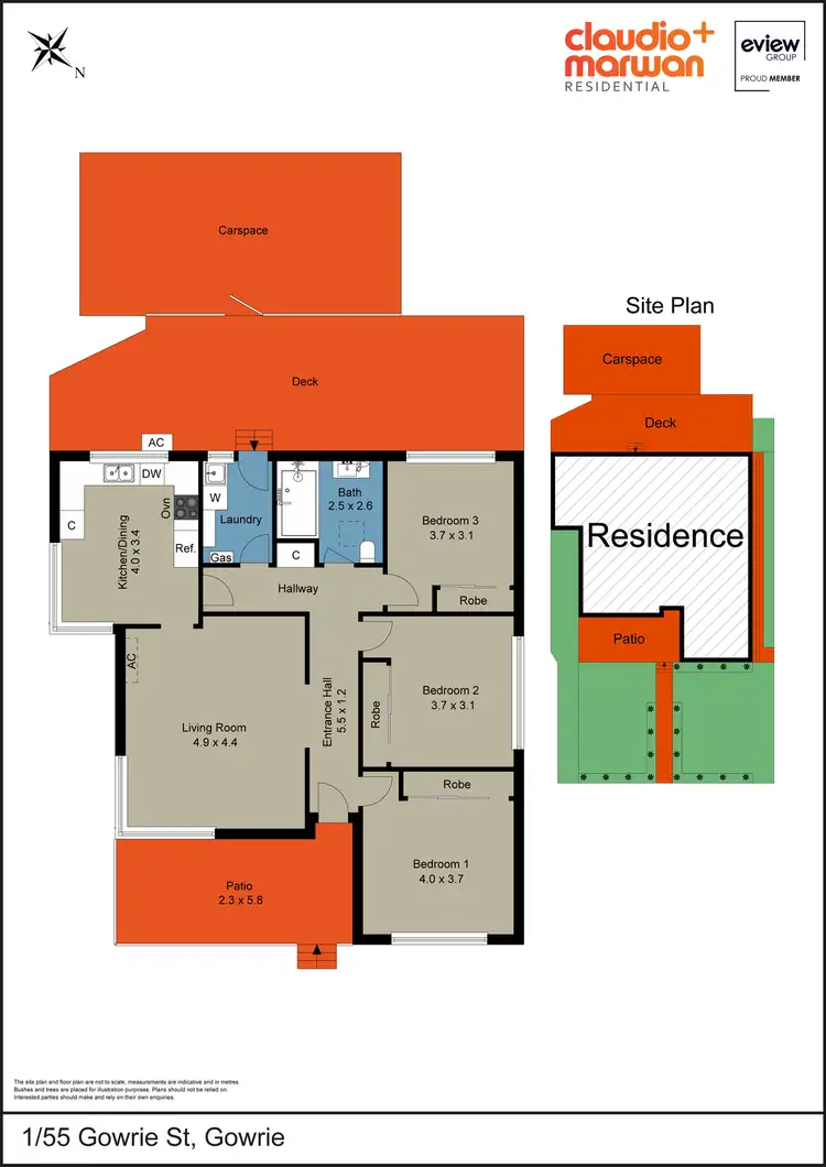 Floorplan of Homely unit listing, 1/55 Gowrie Street, Glenroy VIC 3046