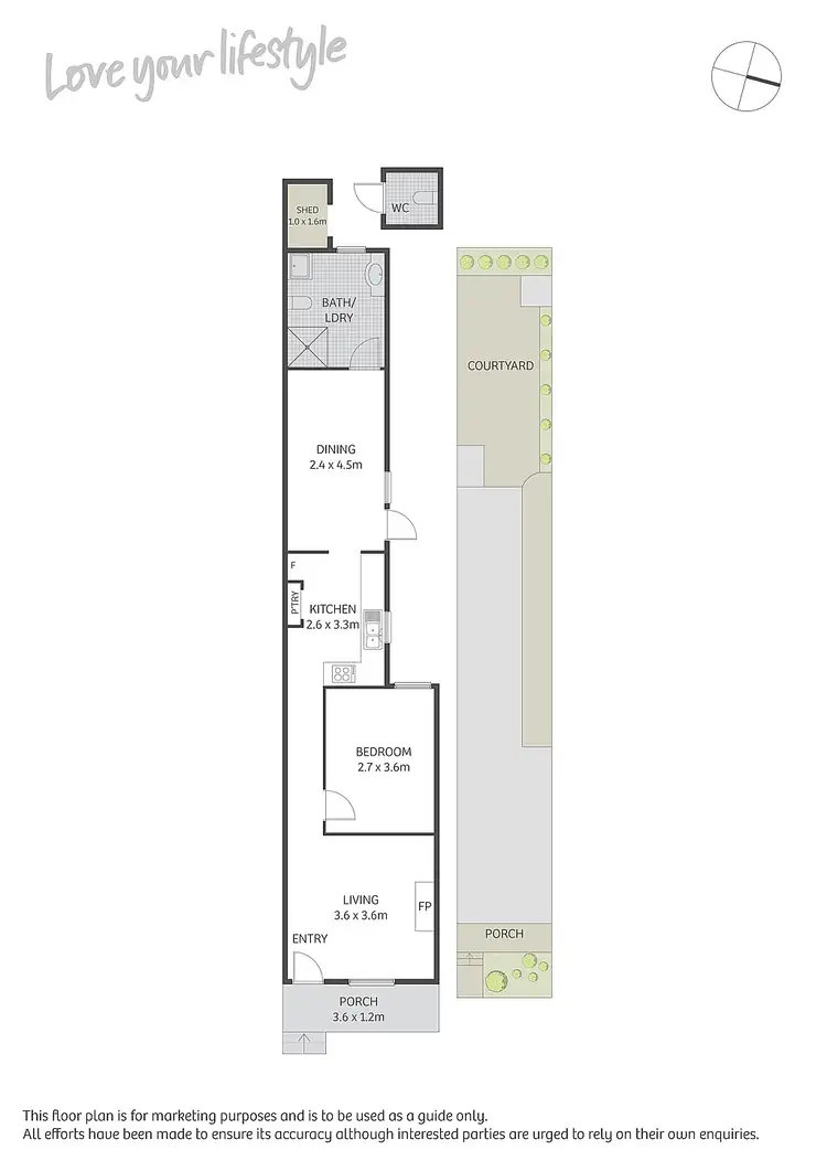 Floorplan of Homely house listing, 12 John Street, Erskineville NSW 2043