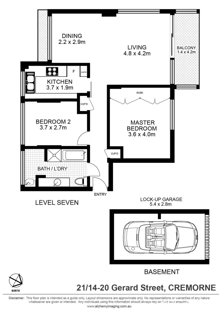 Floorplan of Homely unit listing, 21/14-20 Gerard Street, Cremorne NSW 2090