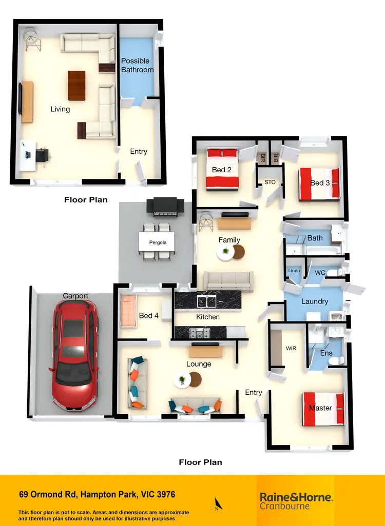 Floorplan of Homely house listing, 69 Ormond Road, Hampton Park VIC 3976