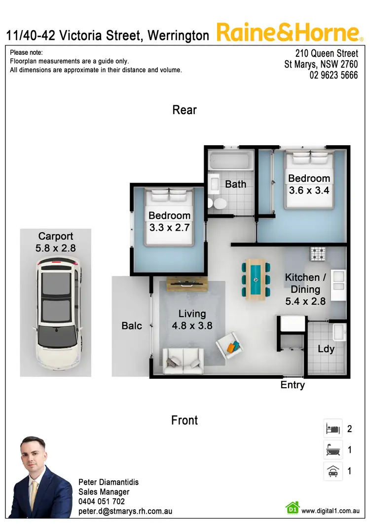 Floorplan of Homely apartment listing, 11/40-42 Victoria Street, Werrington NSW 2747