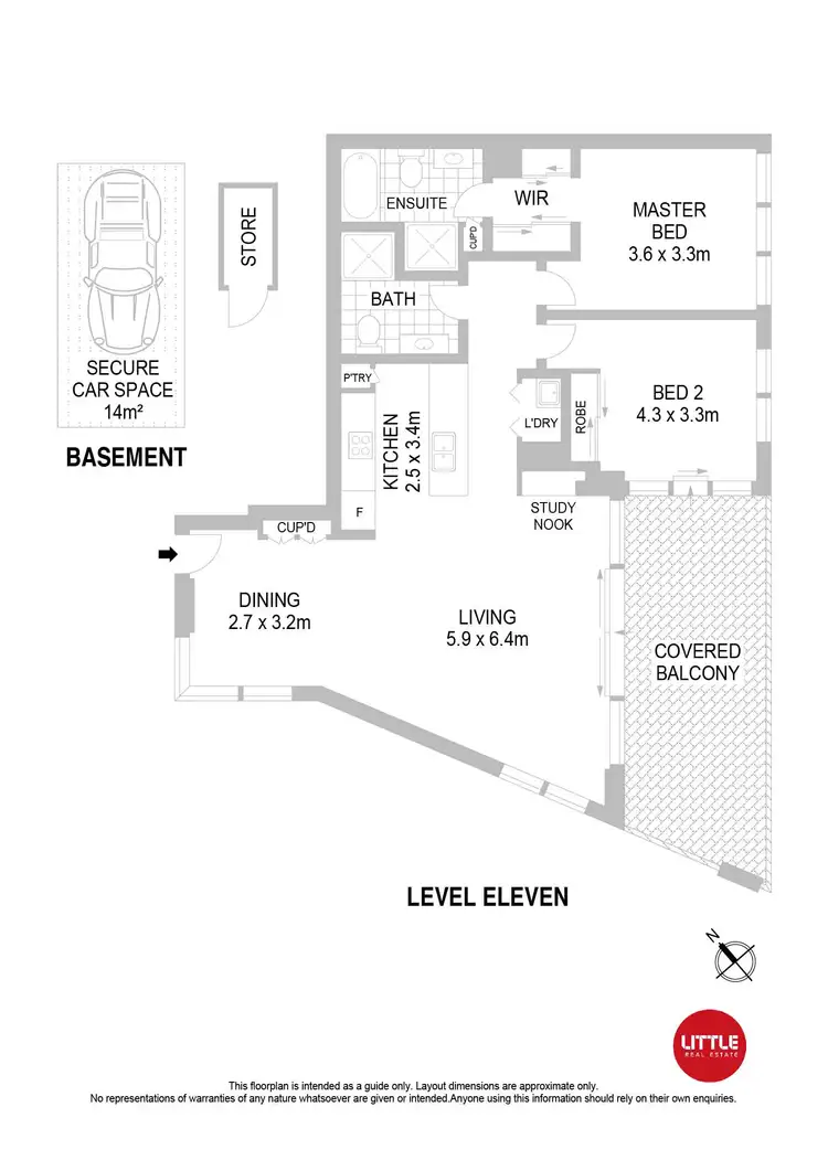 Floorplan of Homely apartment listing, 1101B/5 Pope Street, Ryde NSW 2112