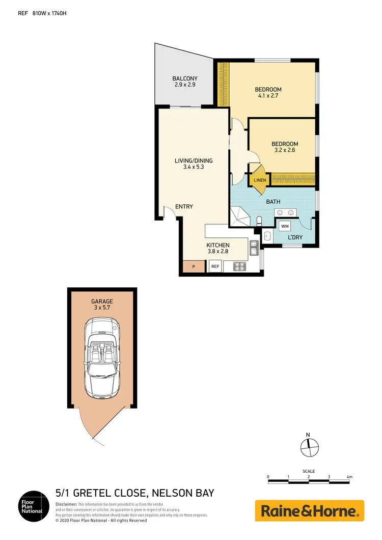 Floorplan of Homely unit listing, 5/1 Gretel Close, Nelson Bay NSW 2315