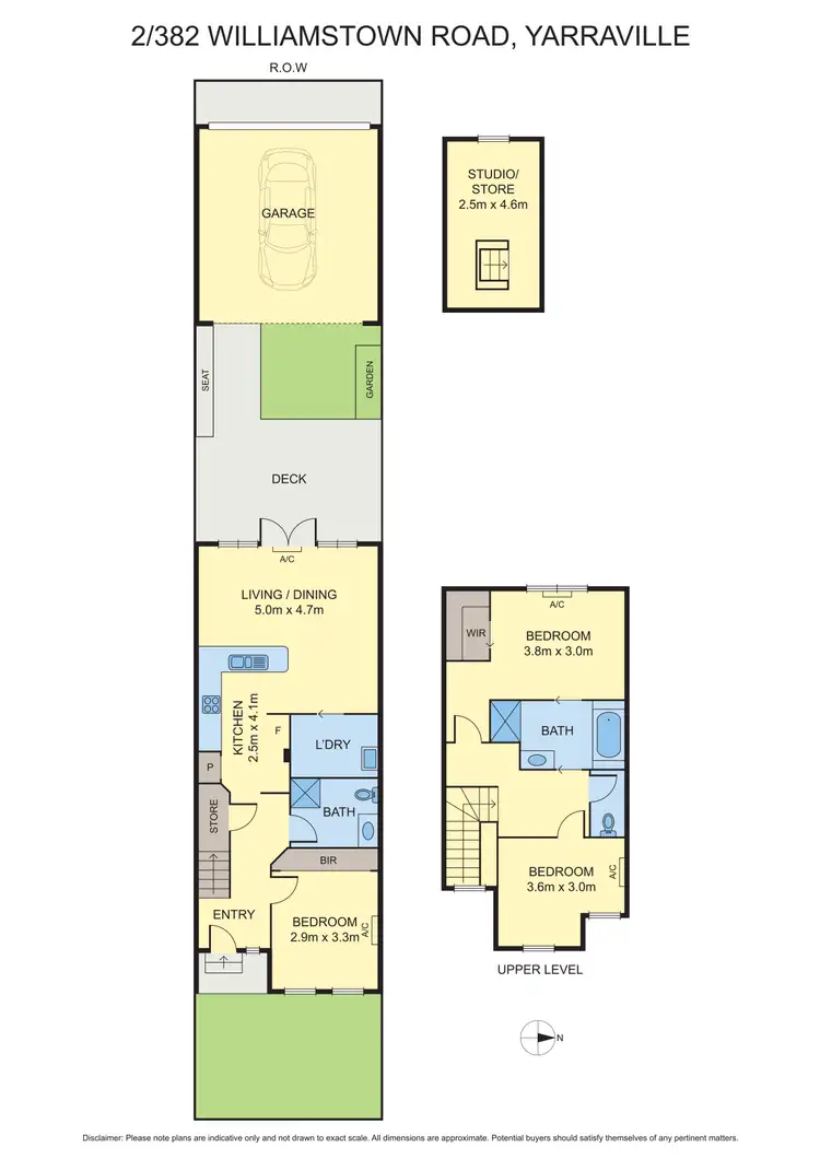 Floorplan of Homely townhouse listing, 2/382 Williamstown Road, Yarraville VIC 3013