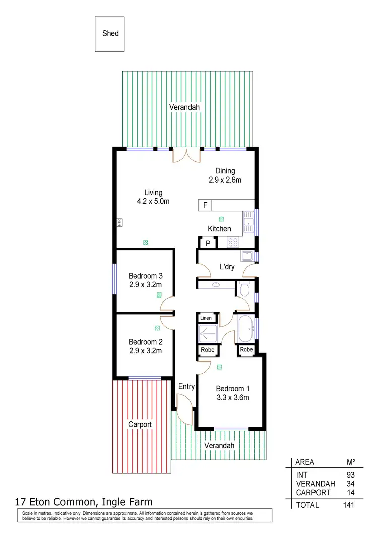 Floorplan of Homely house listing, 17 Eton Common, Ingle Farm SA 5098