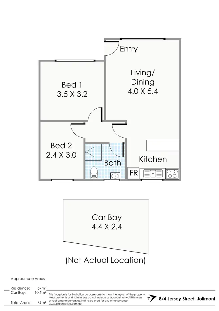 Floorplan of Homely apartment listing, 8/4 Jersey Street, Jolimont WA 6014