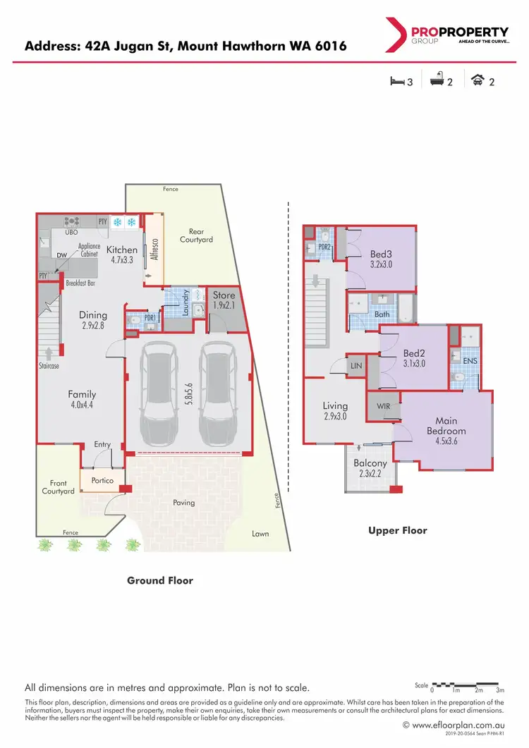 Floorplan of Homely townhouse listing, 42A Jugan Street, Mount Hawthorn WA 6016