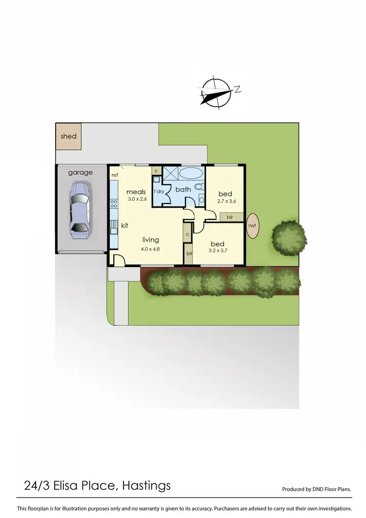 Floorplan of Homely unit listing, 24/3 Elisa Place, Hastings VIC 3915