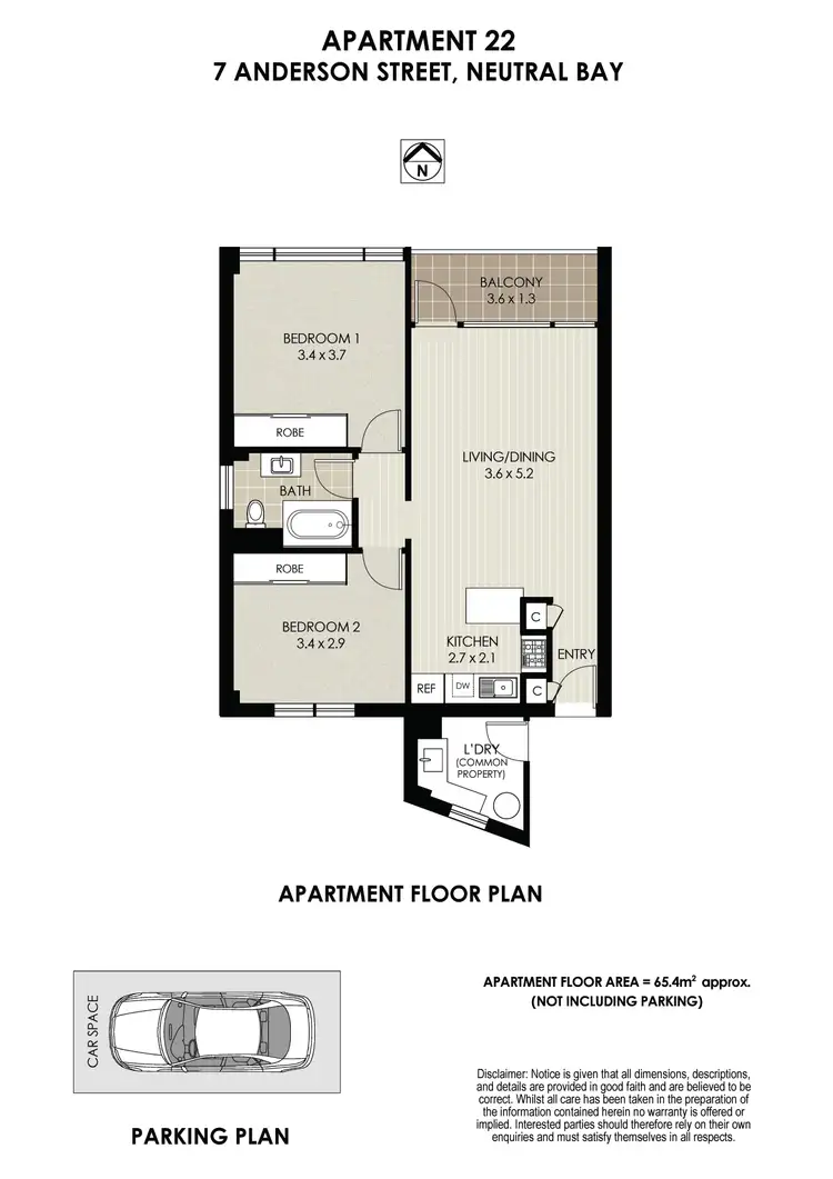 Floorplan of Homely apartment listing, 22/7 Anderson Street, Neutral Bay NSW 2089