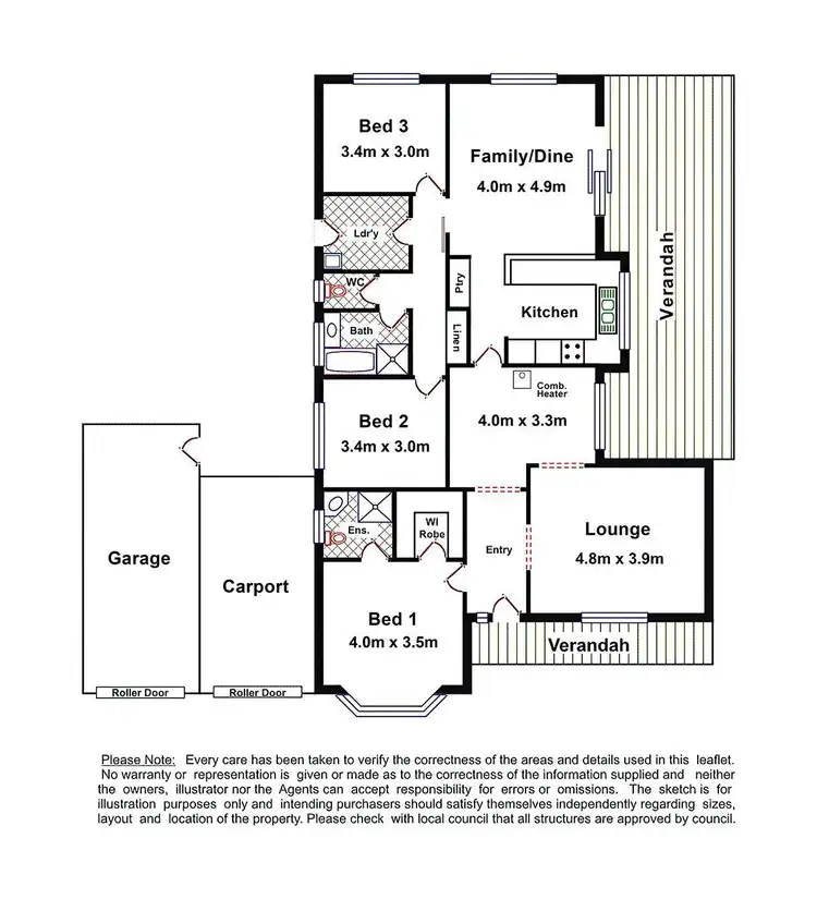 Floorplan of Homely house listing, 6 Michelmore Drive, Meadows SA 5201
