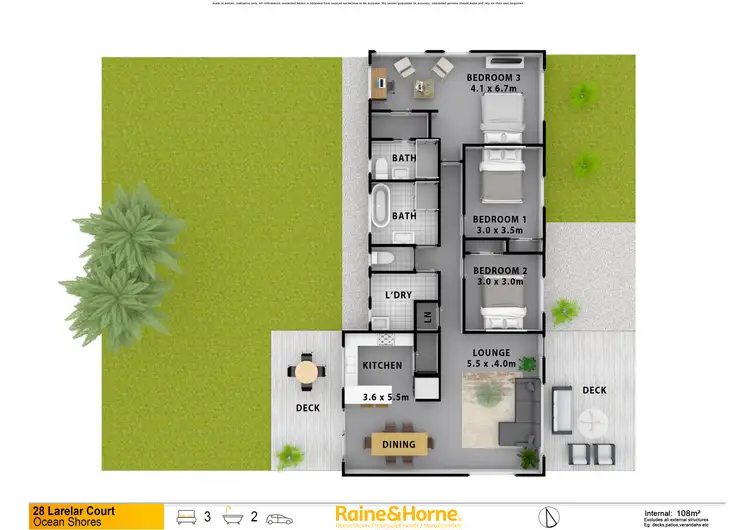 Floorplan of Homely house listing, 28 Larelar Court, Ocean Shores NSW 2483