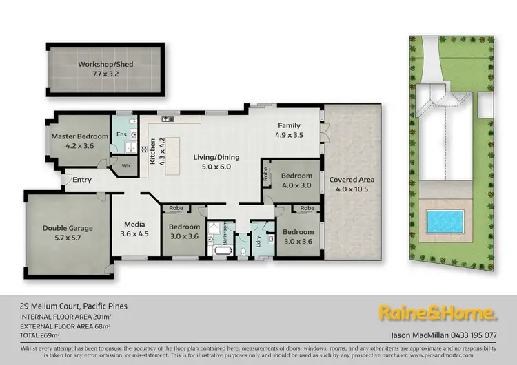 Floorplan of Homely house listing, 29 Mellum Circuit, Pacific Pines QLD 4211