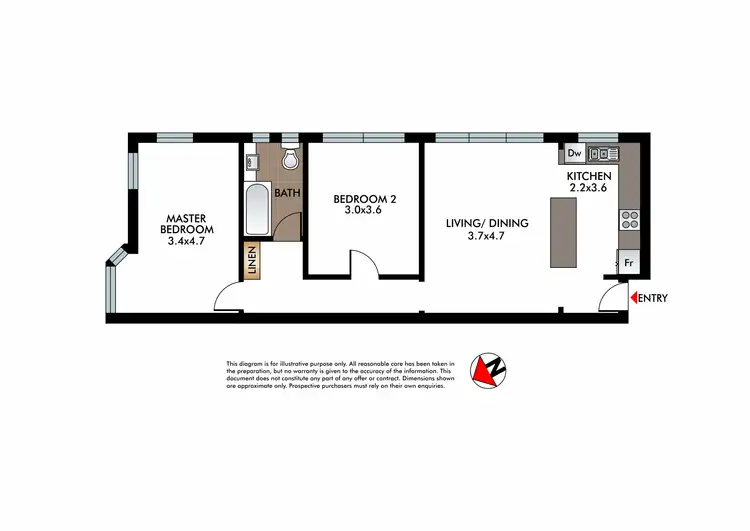 Floorplan of Homely apartment listing, 3/133 Hastings Parade, North Bondi NSW 2026
