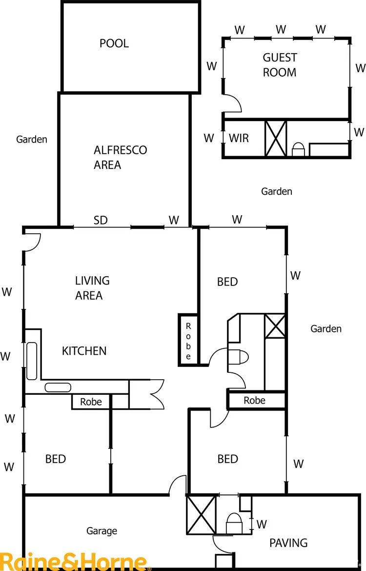 Floorplan of Homely unit listing, 1/13 Little Reef Street, Port Douglas QLD 4877