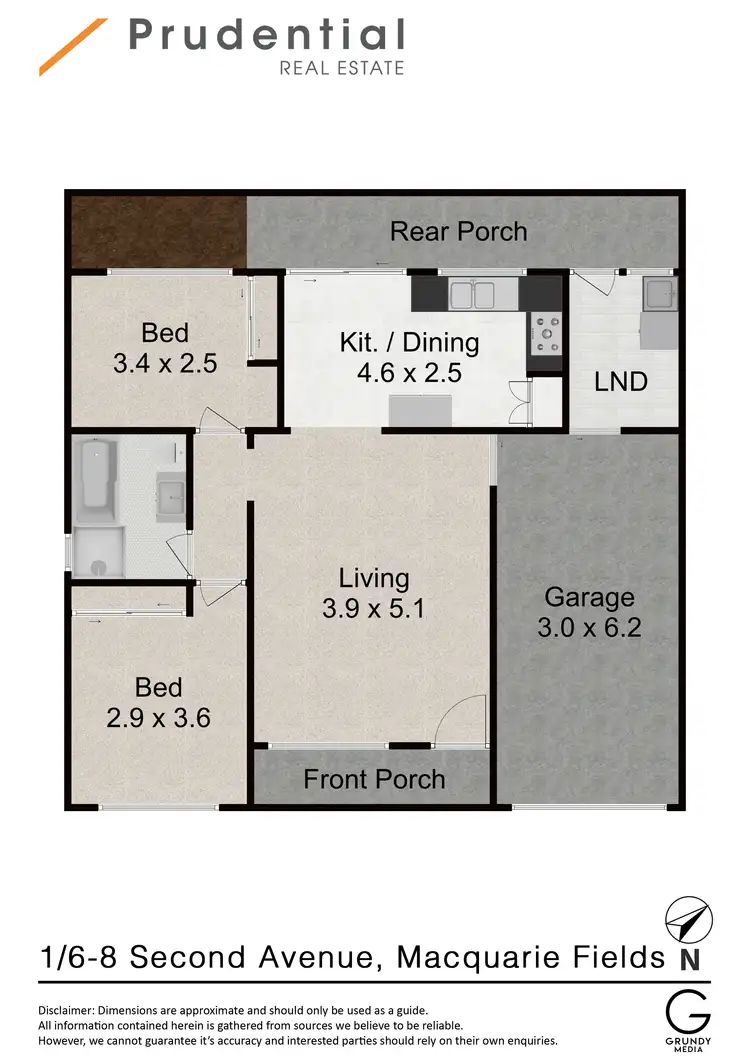 Floorplan of Homely villa listing, 1/6-8 Second Avenue, Macquarie Fields NSW 2564