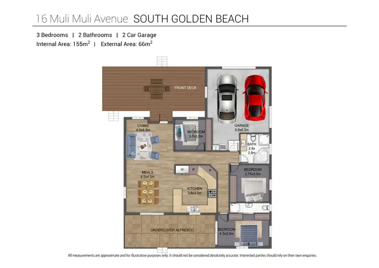 Floorplan of Homely house listing, 16 Muli Muli Avenue, Ocean Shores NSW 2483