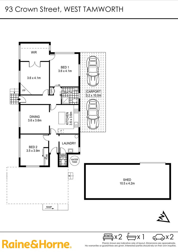 Floorplan of Homely house listing, 93 Crown Street, Tamworth NSW 2340