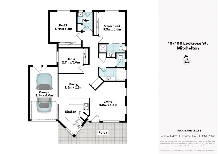 Floorplan of Homely villa listing, 10/100 Lockrose Street, Mitchelton QLD 4053