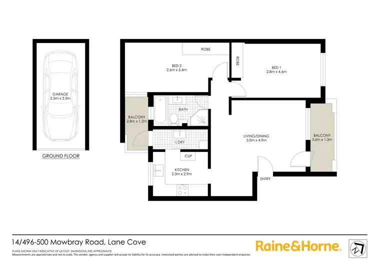 Floorplan of Homely apartment listing, 14/496 Mowbray Road, Lane Cove NSW 2066