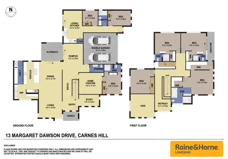 Floorplan of Homely house listing, 13 Margaret Dawson Drive, Carnes Hill NSW 2171