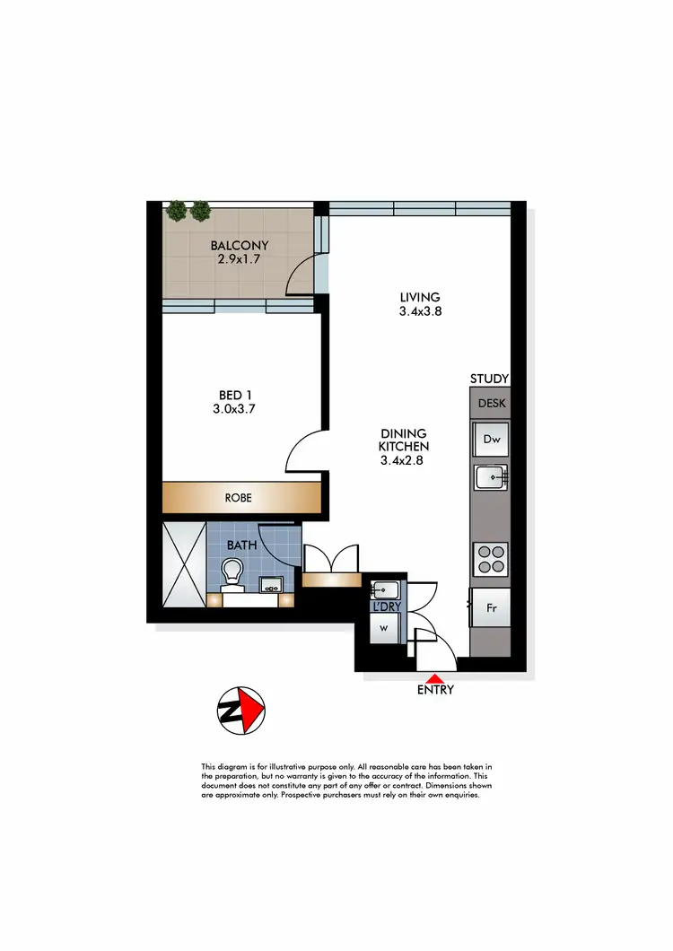 Floorplan of Homely apartment listing, 6606/32 Wellington Street, Bondi NSW 2026