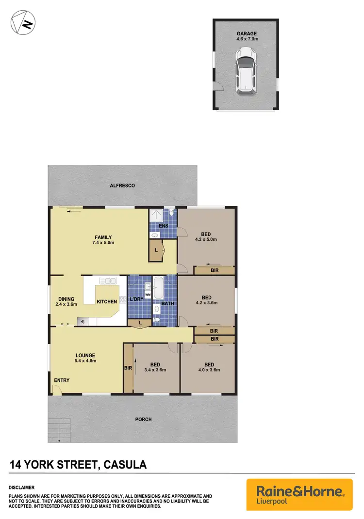 Floorplan of Homely house listing, 14 York Street, Casula NSW 2170
