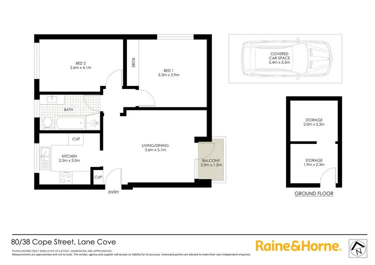 Floorplan of Homely apartment listing, 80/38 Cope Street, Lane Cove NSW 2066