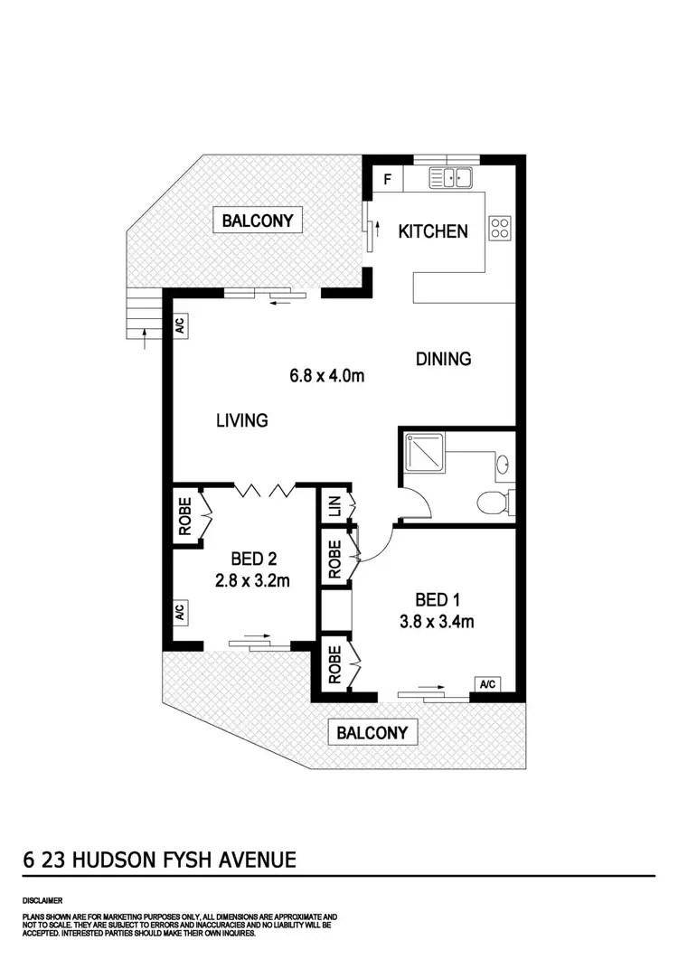 Floorplan of Homely unit listing, 6/23 Hudson Fysh Avenue, Parap NT 820