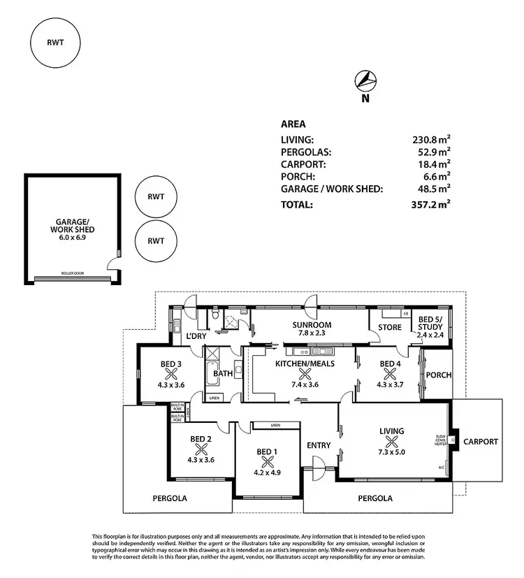 Floorplan of Homely house listing, 232 Braewood Road, Strathalbyn SA 5255