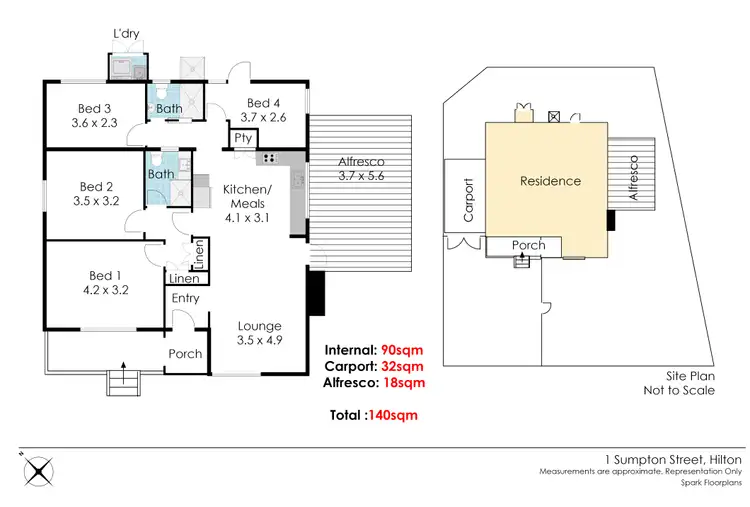 Floorplan of Homely house listing, 1 Sumpton Street, Hilton WA 6163