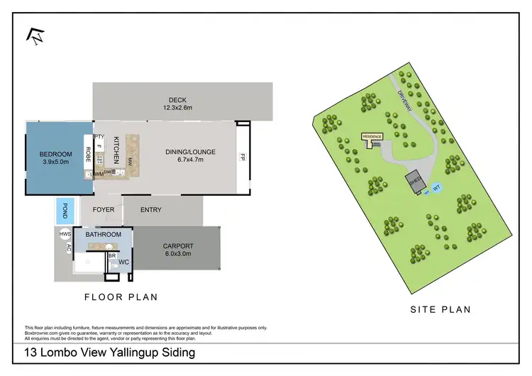Floorplan of Homely house listing, 13 Lombo View, Yallingup Siding WA 6282