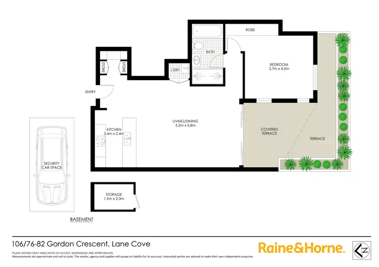 Floorplan of Homely apartment listing, 106/76-82 Gordon Crescent, Lane Cove NSW 2066