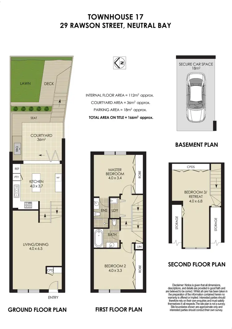 Floorplan of Homely townhouse listing, 17/29 Rawson Street, Neutral Bay NSW 2089