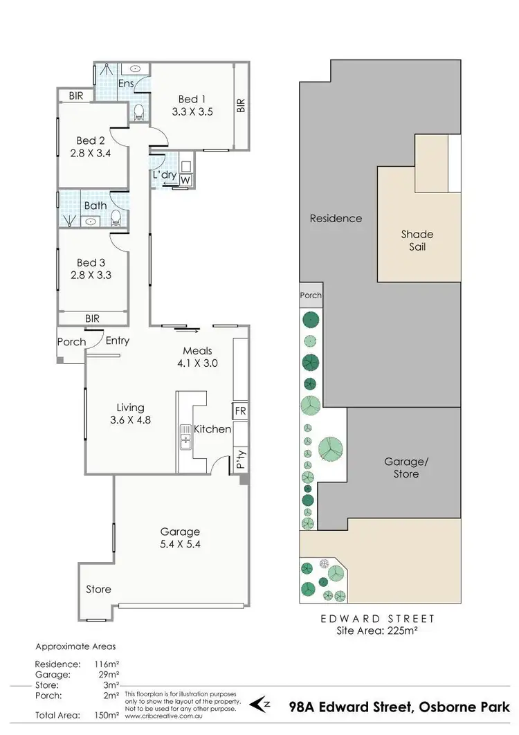 Floorplan of Homely house listing, 98A Edward Street, Osborne Park WA 6017