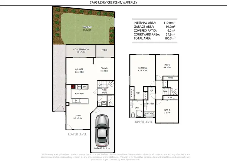 Floorplan of Homely townhouse listing, 27/95 Lexey Crescent, Wakerley QLD 4154