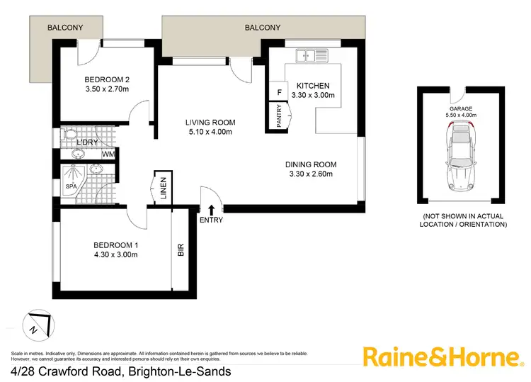 Floorplan of Homely unit listing, 4/28 Crawford Road, Brighton-le-sands NSW 2216