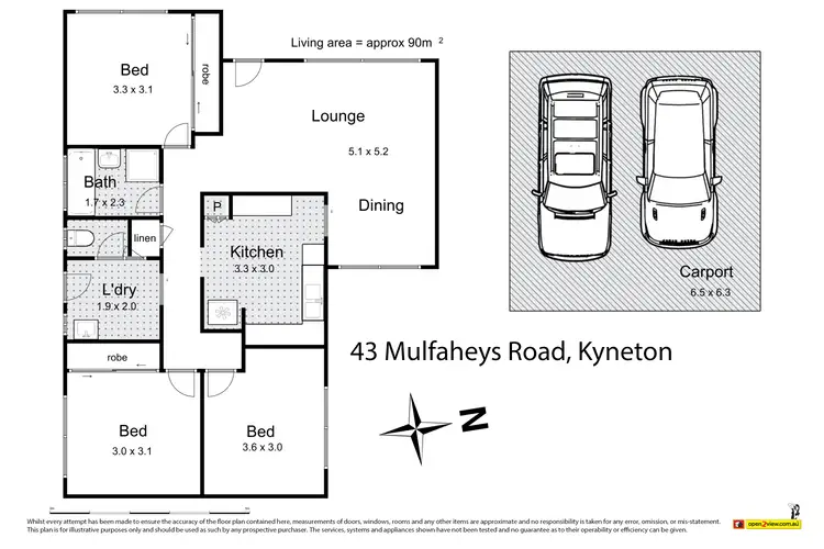 Floorplan of Homely house listing, 43 Mulfaheys Road, Kyneton VIC 3444