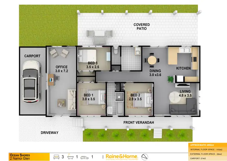 Floorplan of Homely house listing, 2 Namoi Glen, Ocean Shores NSW 2483