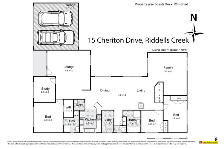 Floorplan of Homely house listing, 15 Cheriton Drive, Riddells Creek VIC 3431