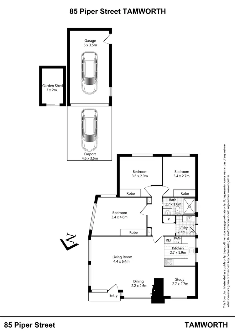 Floorplan of Homely house listing, 85 Piper Street, Tamworth NSW 2340