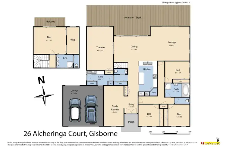 Floorplan of Homely house listing, 26 Alcheringa Court, Gisborne VIC 3437