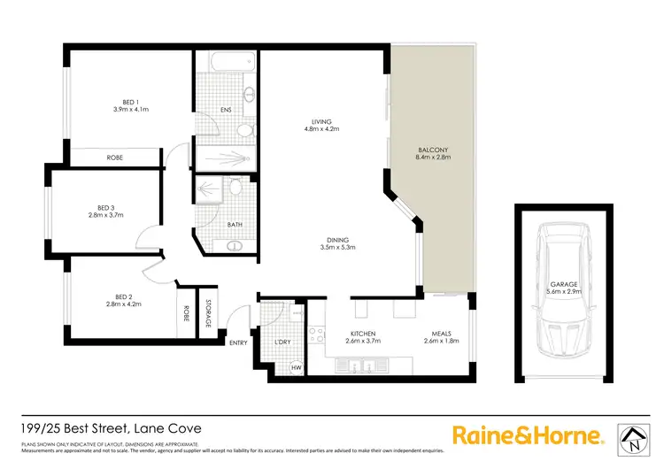 Floorplan of Homely apartment listing, 199/25 Best Street, Lane Cove NSW 2066