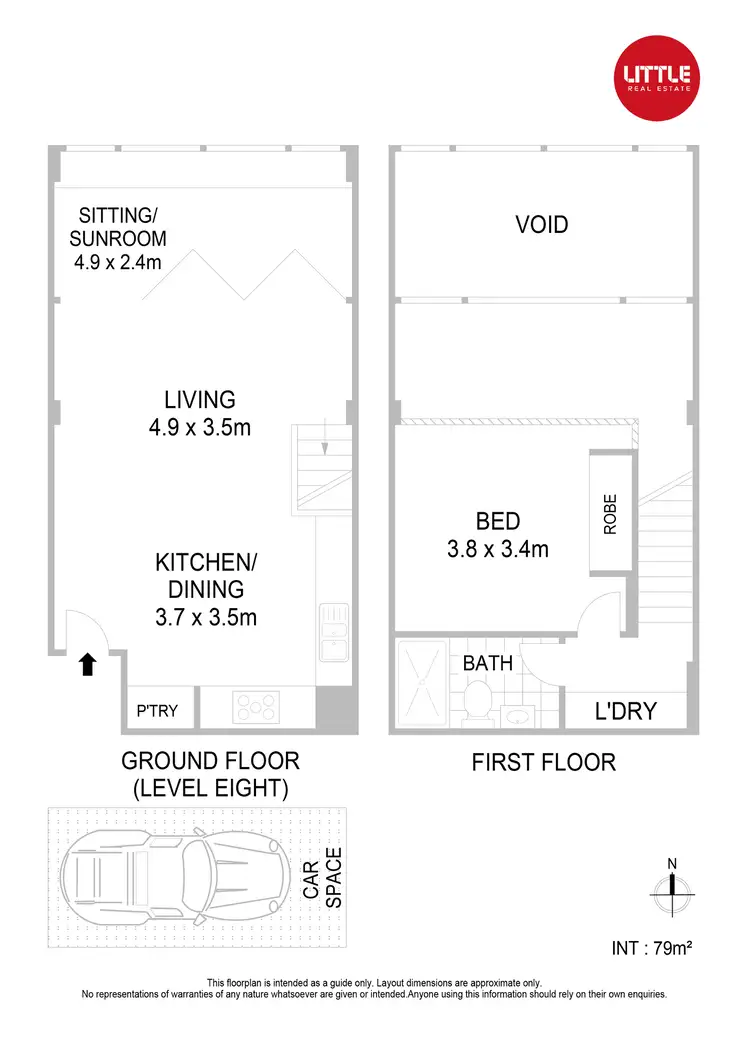 Floorplan of Homely apartment listing, 804/2 York Street, Sydney NSW 2000