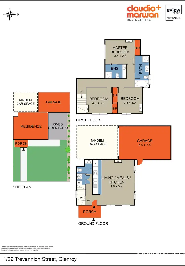 Floorplan of Homely townhouse listing, 1/29 Trevannion Street, Glenroy VIC 3046