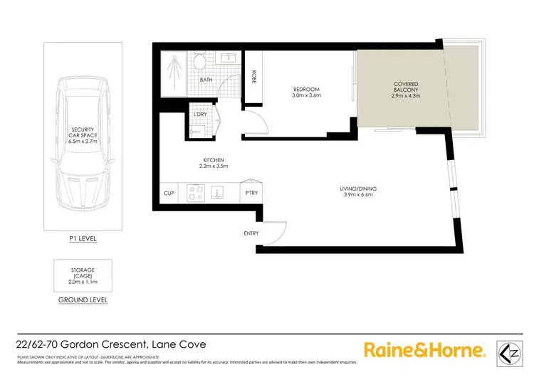 Floorplan of Homely apartment listing, 22/62-70 Gordon Crescent, Lane Cove NSW 2066