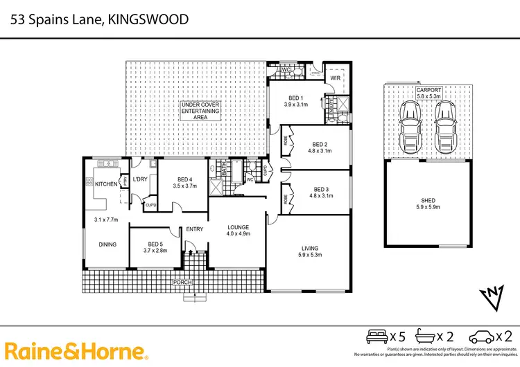 Floorplan of Homely house listing, 53 Spains Lane, Tamworth NSW 2340