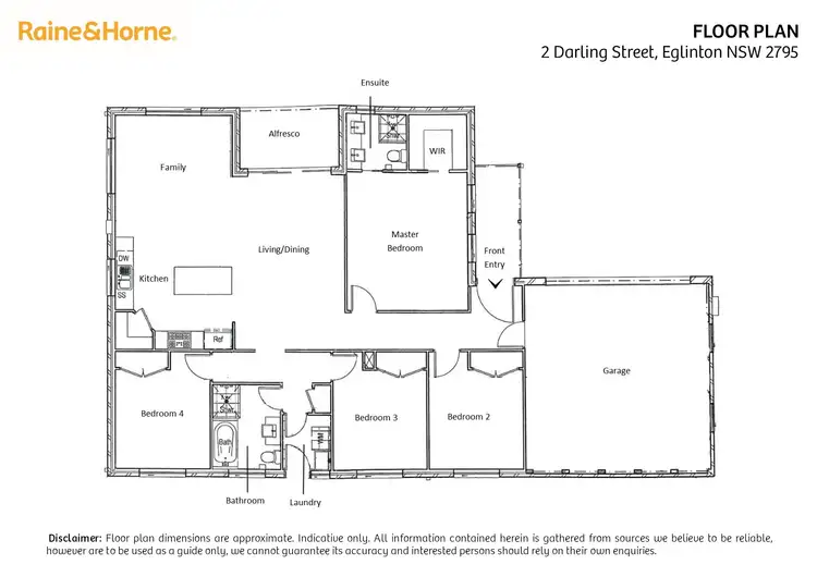 Floorplan of Homely house listing, 2 Darling Street, Eglinton NSW 2795