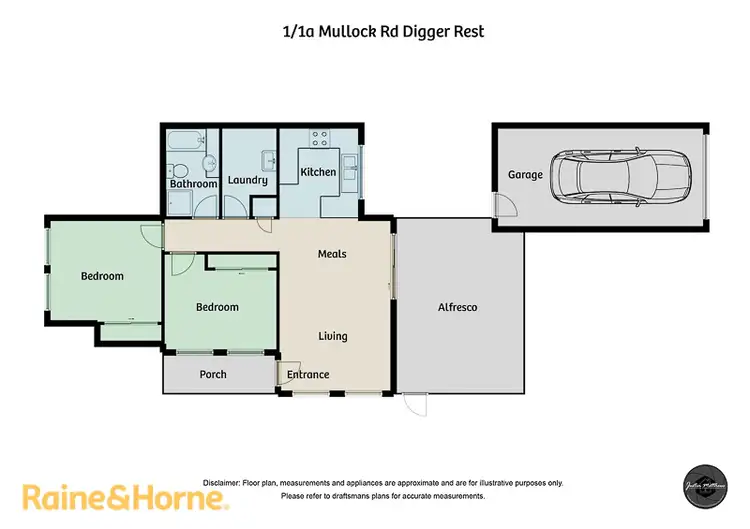 Floorplan of Homely unit listing, 1/1A Mullock Road, Diggers Rest VIC 3427