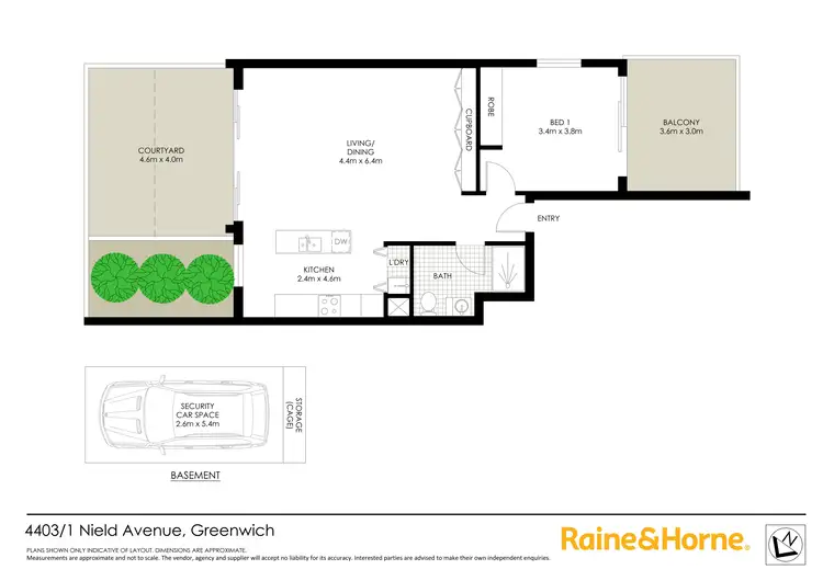 Floorplan of Homely apartment listing, 4403/1-8 Nield Avenue, Greenwich NSW 2065